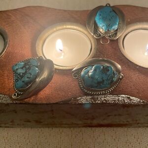 3 Turquoise and Silver Bola Ties